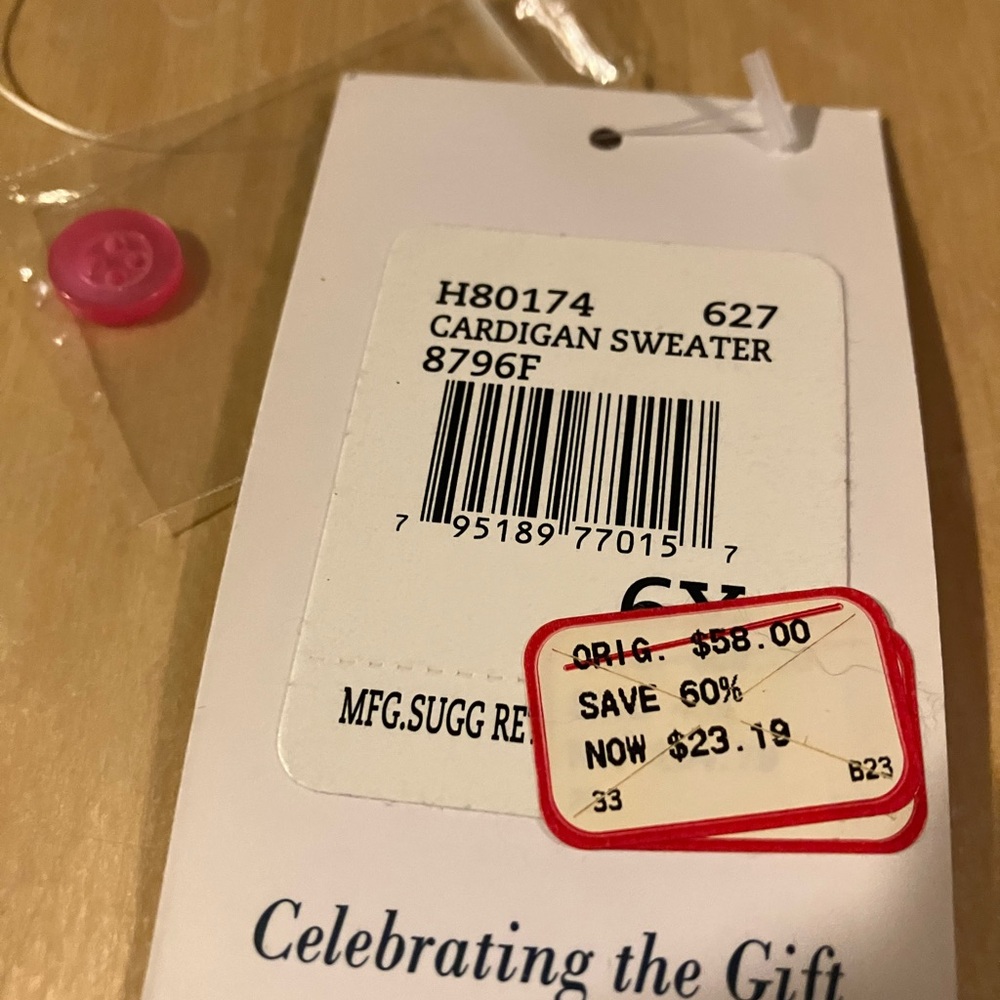 NWT Hartstrings sweater. Size 6X - Picture 3 of 4
